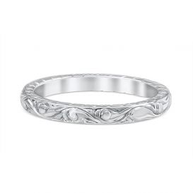 Colonial Wedding Ring 18K White Gold