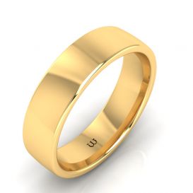 6MM COMFORT FIT DOMED WEDDING BAND 14K YELLOW GOLD
