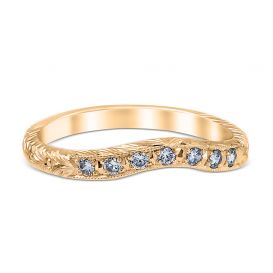 Florin Leaf Wedding Ring 18K Yellow Gold