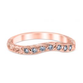 Florin Leaf Wedding Ring 14K Rose Gold