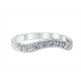 Edwardian Blossom Wedding Ring 14K White Gold