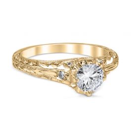 Novara 18K Yellow Gold Vintage Engagement Ring