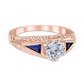 Anastasia 14K Rose Gold Vintage Engagement Ring
