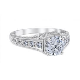 Catarina 18K White Gold Vintage Engagement Ring