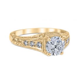 Catarina 14K Yellow Gold Vintage Engagement Ring