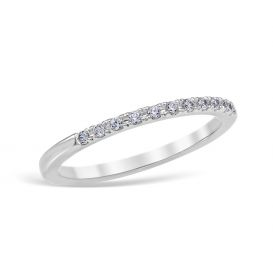 Mezzaluna Pavé 0.11 ctw Wedding Ring Platinum