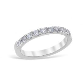Mezzaluna Pavé 0.55 ctw Wedding Ring Platinum