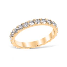 Mezzaluna Pavé 1.20 ctw Wedding Ring 14K Yellow Gold