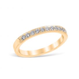 Heritage Pavé 0.22 ctw Wedding Ring 18K Yellow Gold
