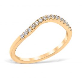 Classic Contour 0.15 ctw. Curve 1 Wedding Ring 18K Yellow Gold