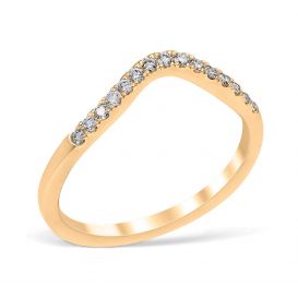 Classic Contour 0.15 ctw. Curve 2 Wedding Ring 18K Yellow Gold