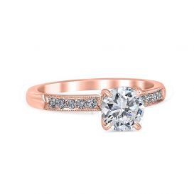 Dora 14K Rose Gold Engagement Ring