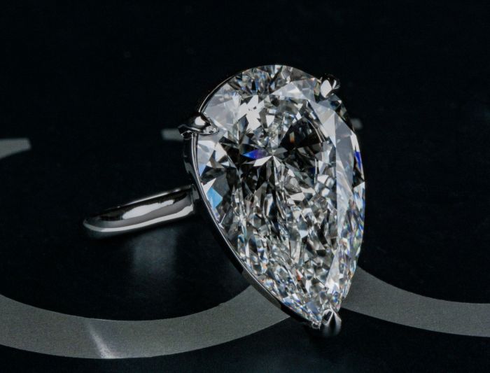 Pear Shape Open Shank Solitaire Ring