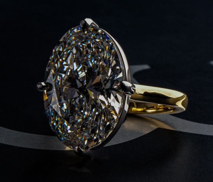 Oval Solitaire Open Shank Ring