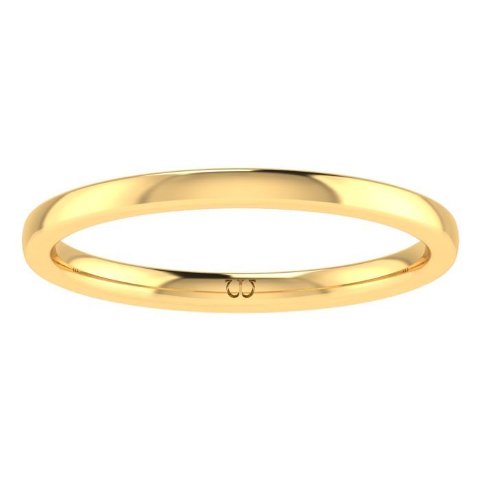 2MM COMFORT FIT DOMED WEDDING BAND 18K YELLOW
