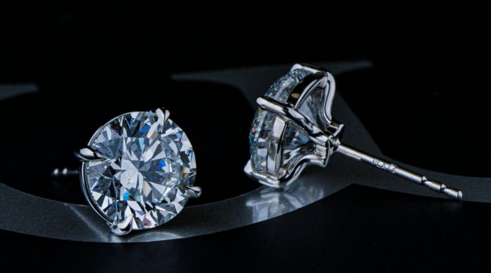 4.00CTW HAND-FABRICATED DIAMOND STUD EARRINGS