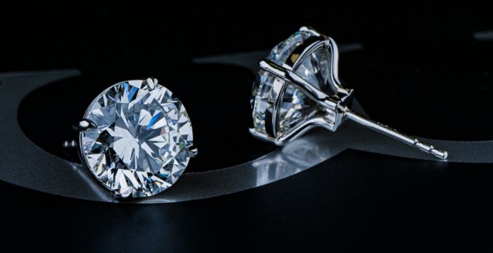 7.00CTW HAND-FABRICATED DIAMOND STUD EARRINGS
