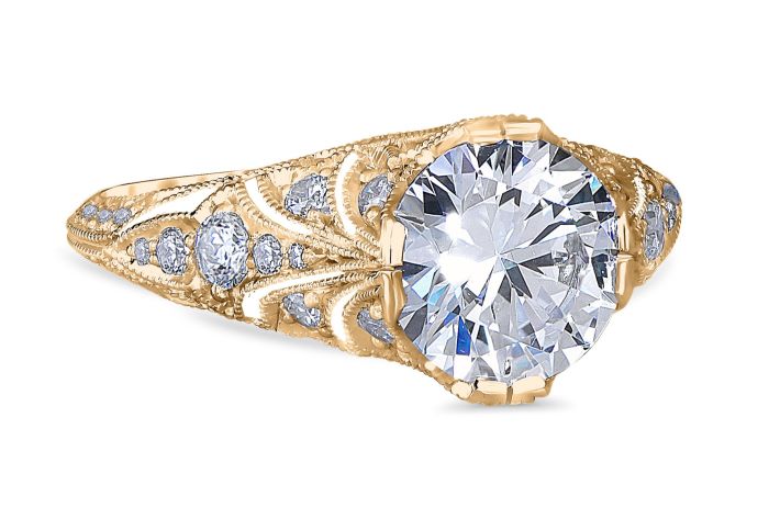 Kara 18K Yellow Gold Engagement Ring