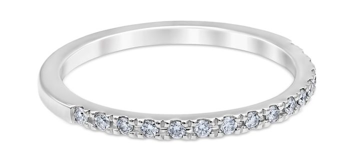 Mezzaluna Pavé 0.15 ctw Wedding Ring Platinum