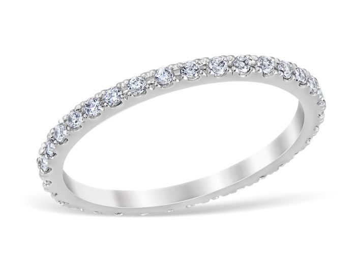 Mezzaluna Pavé 0.32 ctw Wedding Ring Platinum