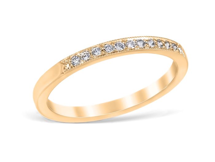 Heritage Pavé 0.11 ctw Wedding Ring 18K Yellow Gold