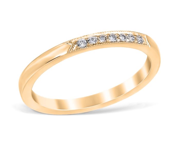 Heritage Pavé 0.07 ctw Wedding Ring 18K Yellow Gold