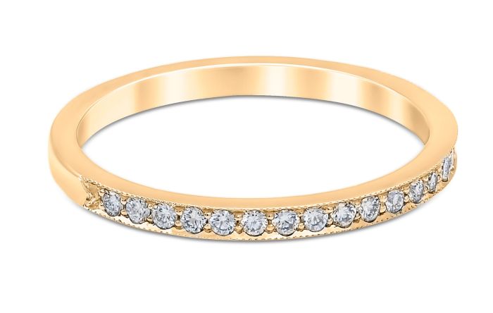 Heritage Pavé 0.21 ctw Wedding Ring 18K Yellow Gold