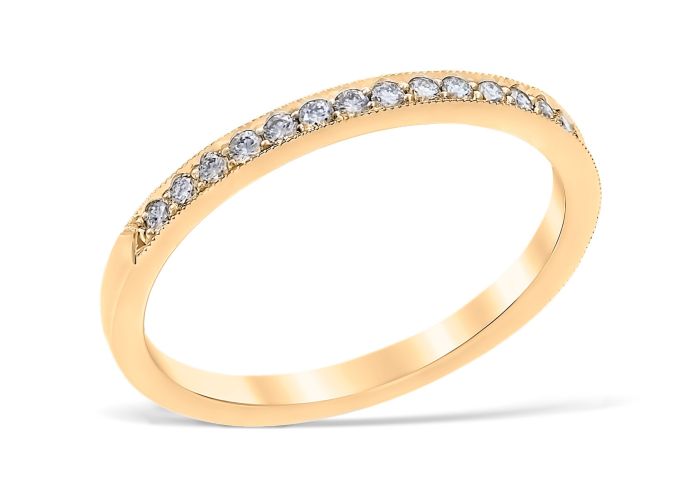Heritage Pavé 0.15 ctw Wedding Ring 18K Yellow Gold