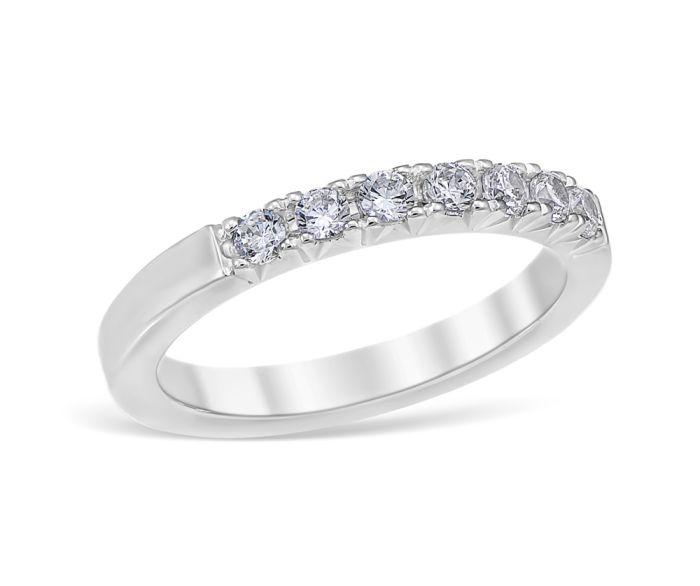 French Pavé 0.28 ctw Wedding Ring Platinum