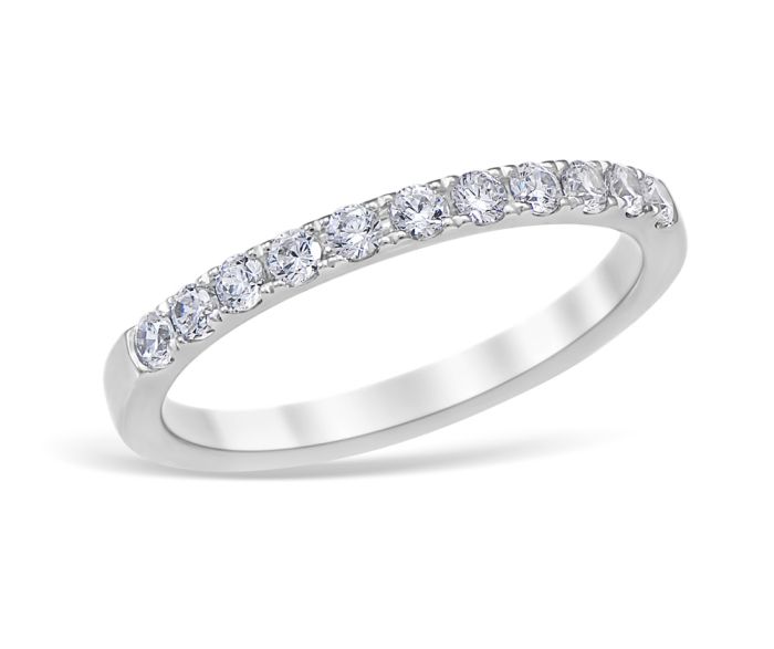 Mezzaluna Pavé 0.33 ctw Wedding Ring Platinum