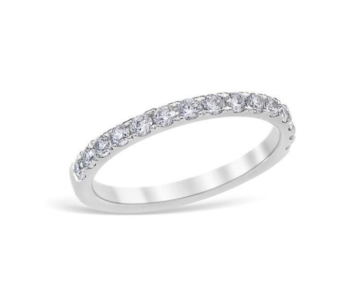 Mezzaluna Pavé 0.45 ctw Wedding Ring Platinum