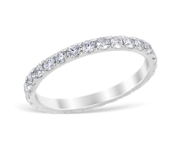 Mezzaluna Pavé 0.84 ctw Wedding Ring Platinum