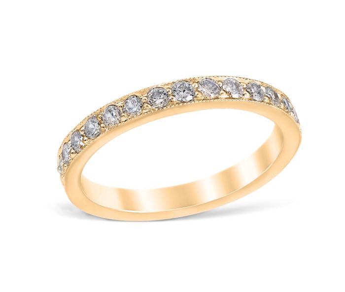 Heritage Pavé 0.45 ctw Wedding Ring 18K Yellow Gold