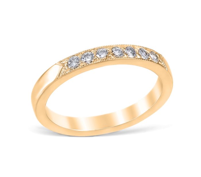 Heritage Pavé 0.21 ctw Wedding Ring 18K Yellow Gold
