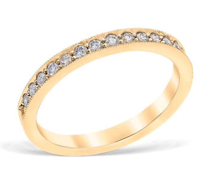 Heritage Pavé 0.51 ctw Wedding Ring 18K Yellow Gold