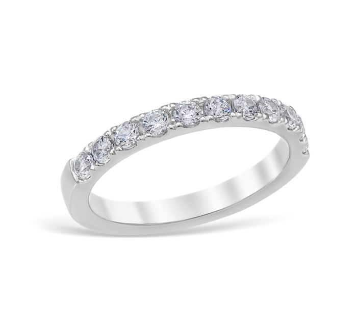 Mezzaluna Pavé 0.55 ctw Wedding Ring Platinum