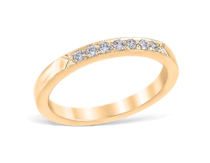 Heritage Pavé 0.14 ctw Wedding Ring 18K Yellow Gold