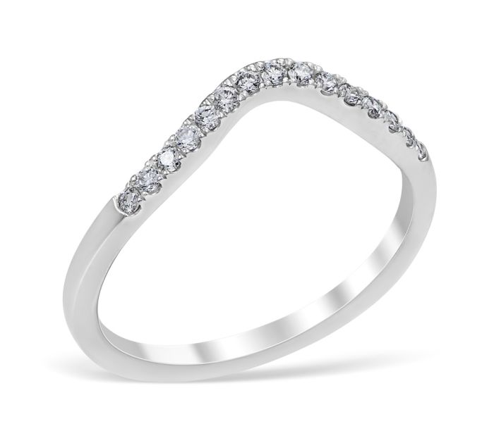 Classic Contour 0.15 ctw. Curve 2 Wedding Ring Platinum