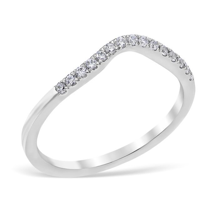Classic Contour 0.15 ctw. Curve 3 Wedding Ring Platinum