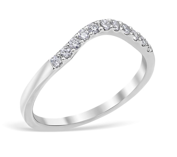 Classic Contour 0.22 ctw. Curve 1 Wedding Ring Platinum