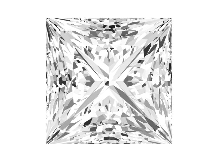 3.81 Carat Princess Lab Grown  Diamond 