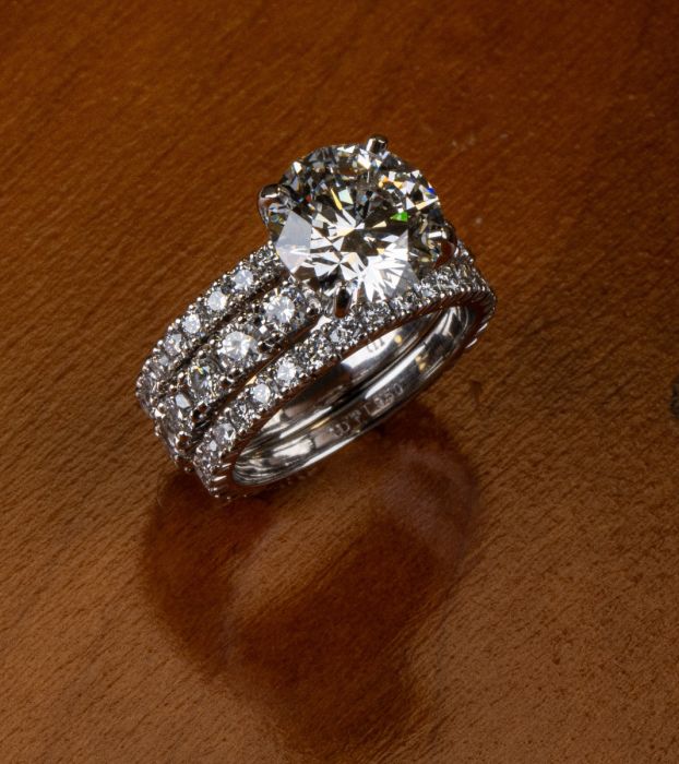 Platinum Die-Struck Wedding Set