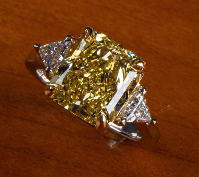 Custom Handmade Three Stone Ring