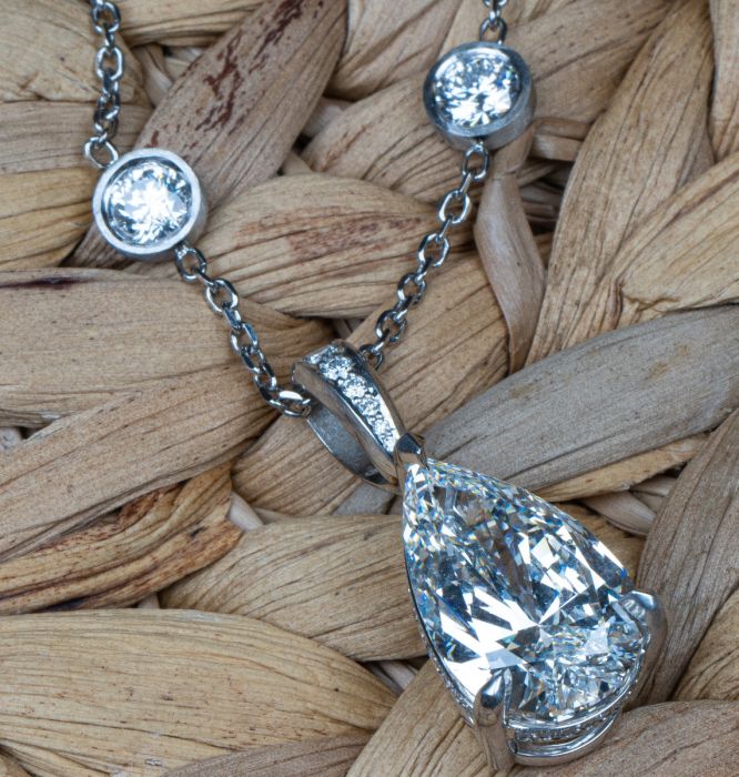 Platinum Handmade Basket Style Pendant
