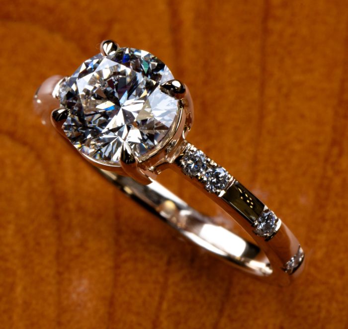 Handmade 18K Yellow Gold Engagement Ring